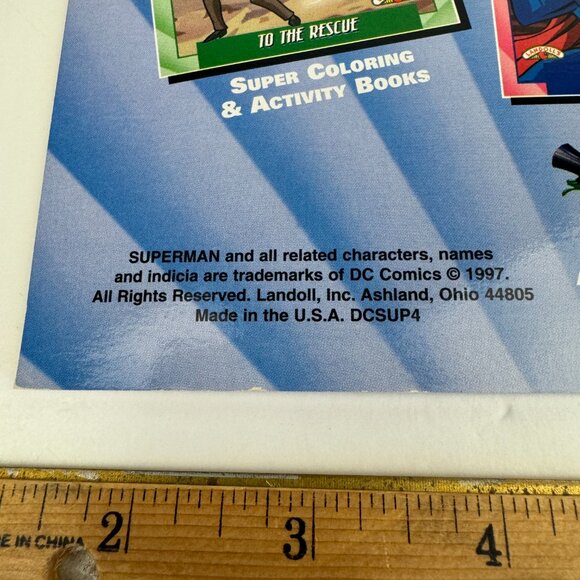 2 Vtg 90s Superman Super Heroes Soft Cover Sticker Book Paint w Water DC Comics - Picture 12 of 13